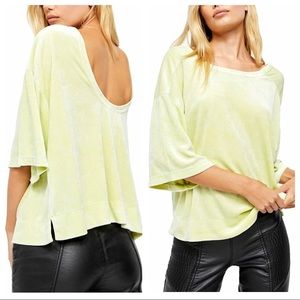 Free People Women's Valerie Velour Top - Lime Glo